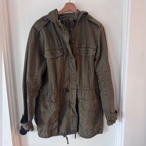 Talula Olive Utility Anorak with Hood